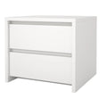 White / Jackson Hickory & White High Gloss 2-Drawer Nightstand