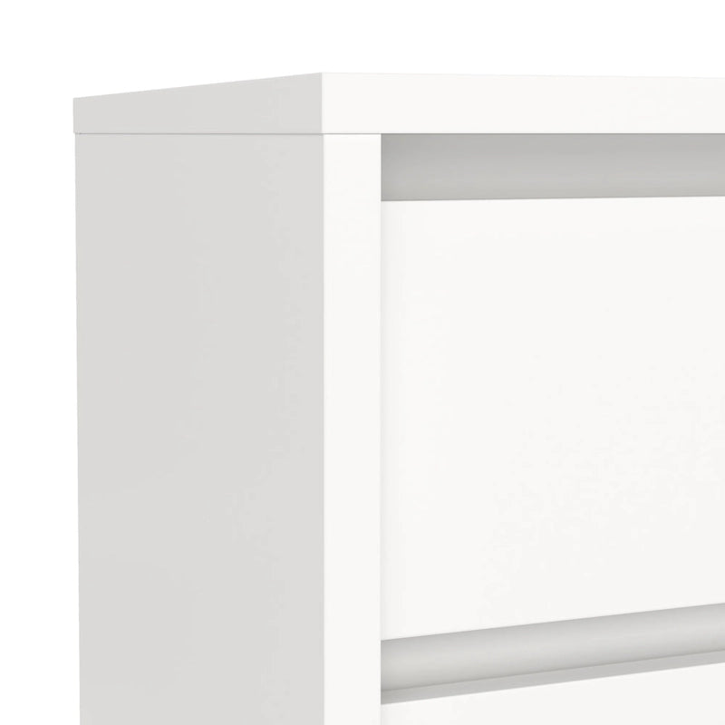 White / Jackson Hickory & White High Gloss 2-Drawer Nightstand