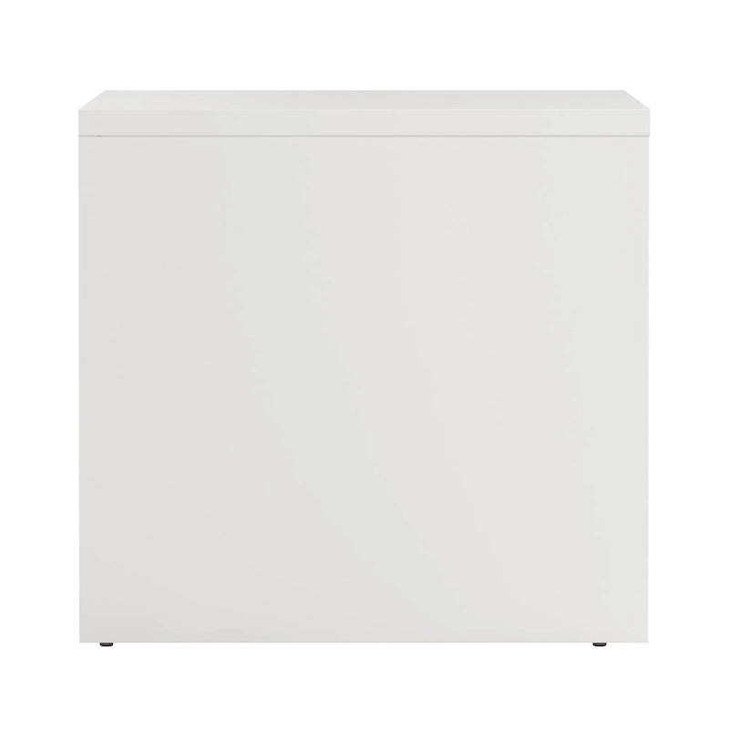 White / Jackson Hickory & White High Gloss 2-Drawer Nightstand