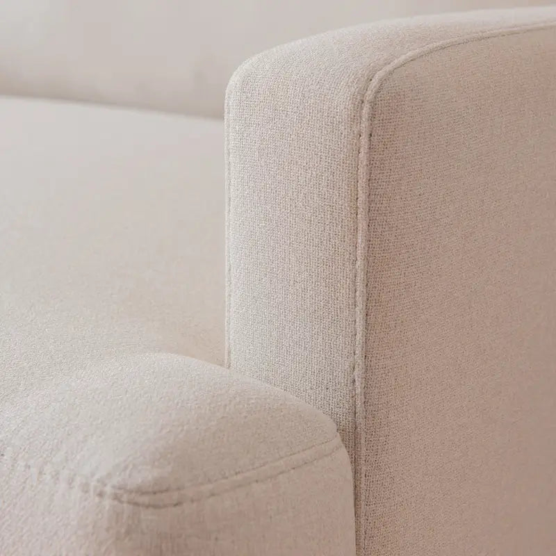 Yellow / Grey / Emerald / Beige Linen 2-Seat Loveseat Sofa, Metal Legs