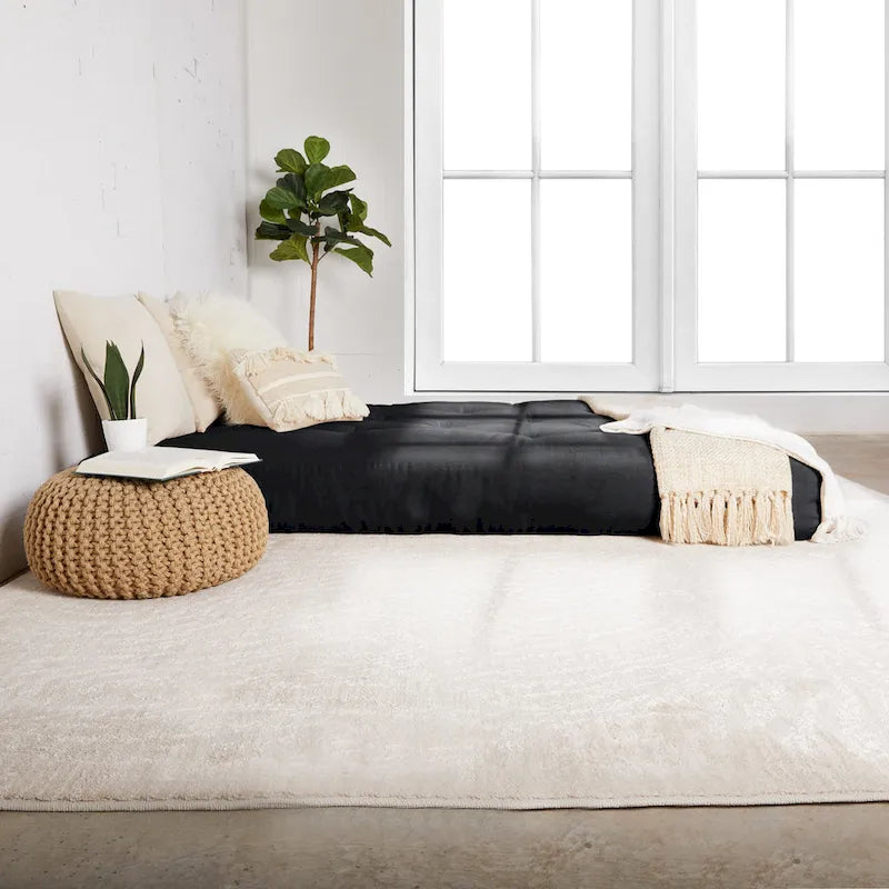 Multi-Color Tufted Futon Floor Mattress – Full Size, 1-Person, Mattress Only