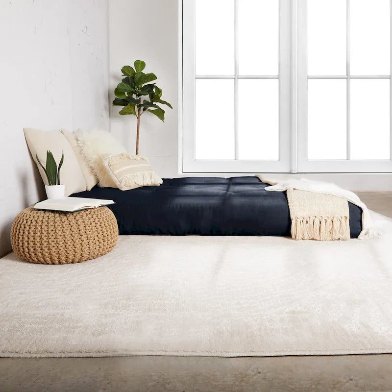 Multi-Color Tufted Futon Floor Mattress – Full Size, 1-Person, Mattress Only