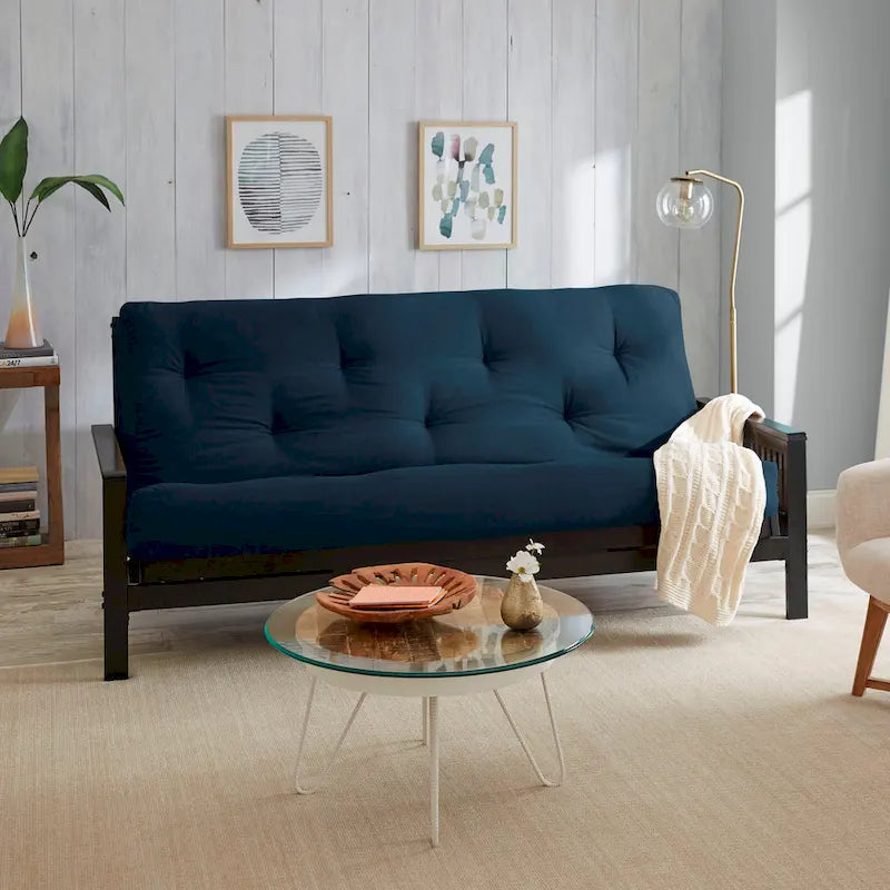 Multi-Color Tufted Futon Floor Mattress – Full Size, 1-Person, Mattress Only