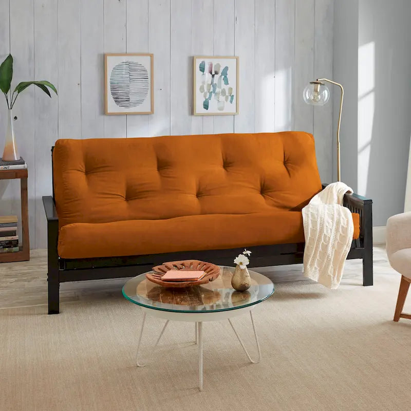 Multi-Color Tufted Futon Floor Mattress – Full Size, 1-Person, Mattress Only