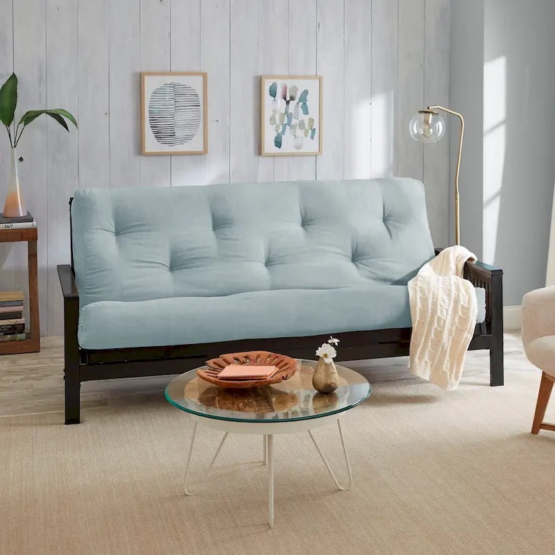 Multi-Color Tufted Futon Floor Mattress – Full Size, 1-Person, Mattress Only
