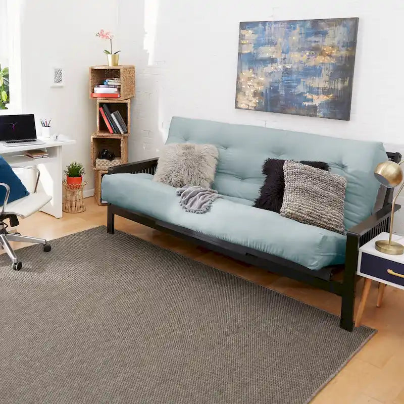 Multi-Color Tufted Futon Floor Mattress – Full Size, 1-Person, Mattress Only