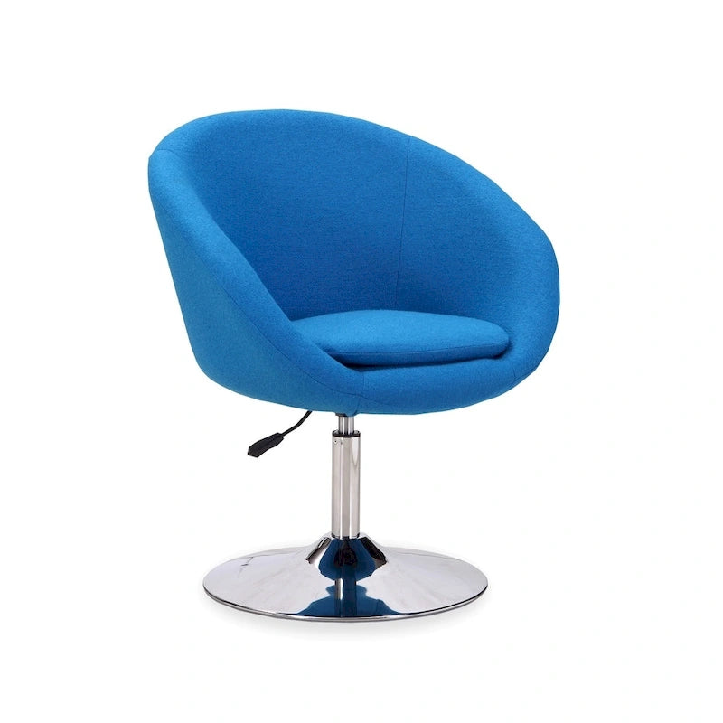 Multi-Color Barrel Swivel Accent Chair, Adjustable Height, 1-Seat
