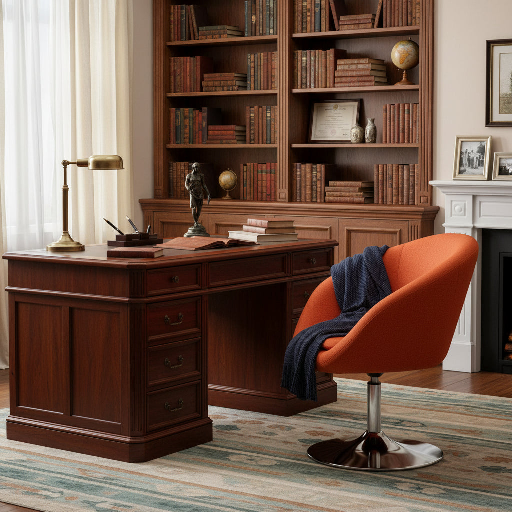 Carson Carrington Folde Barrel Adjustable Swivel Leisure Chair