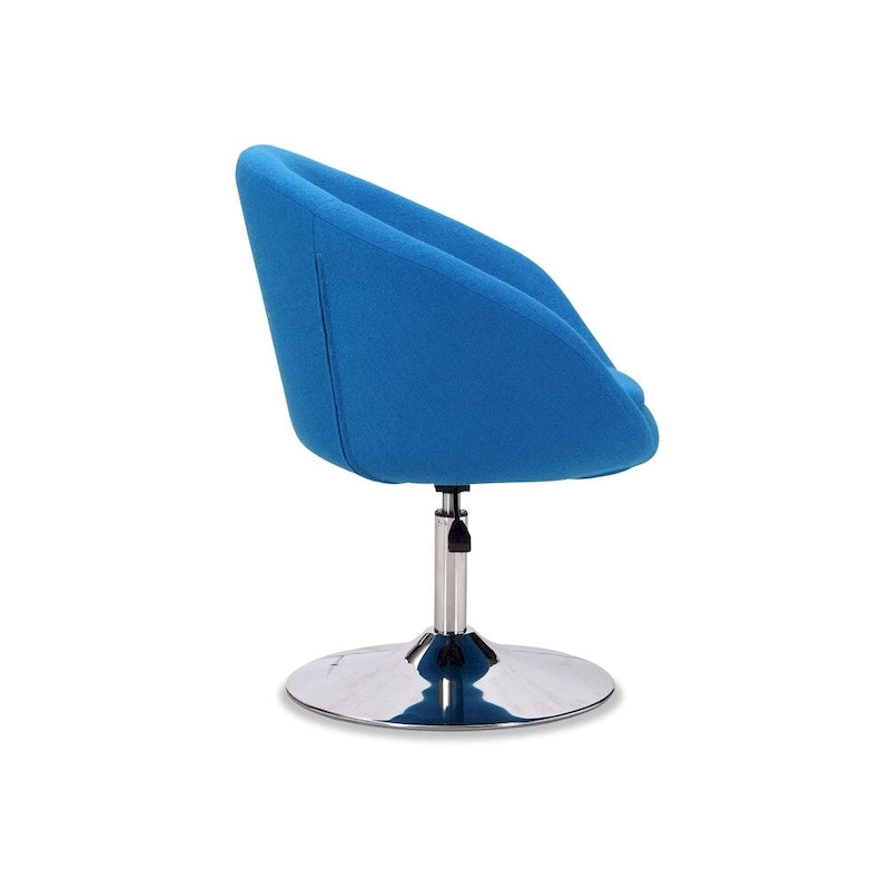 Multi-Color Barrel Swivel Accent Chair, Adjustable Height, 1-Seat