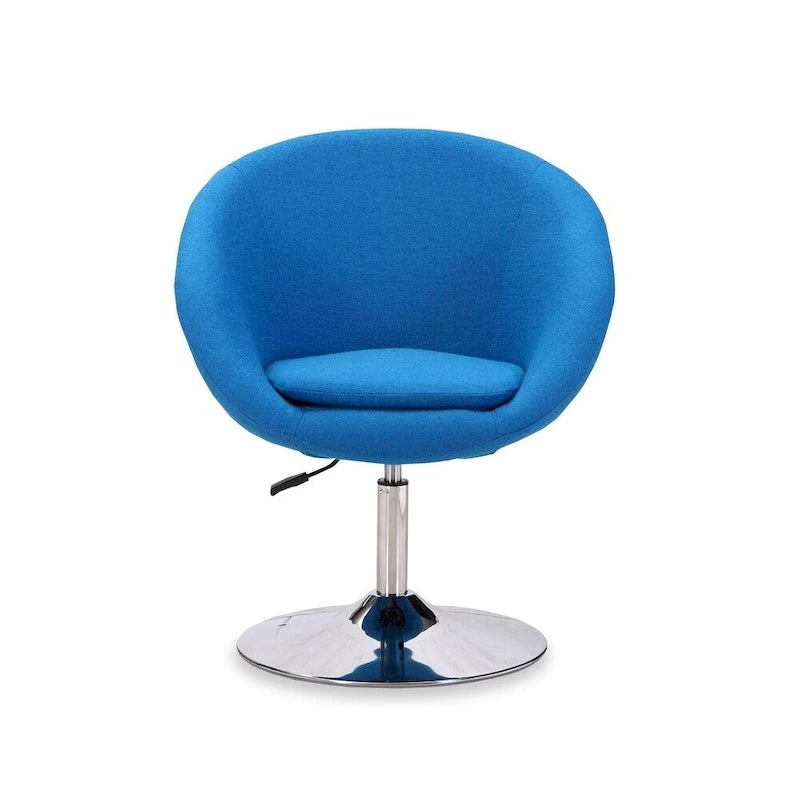 Multi-Color Barrel Swivel Accent Chair, Adjustable Height, 1-Seat