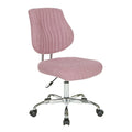 Light Pink / Sky / Light Grey / Lime Green Channel-Tufted Office Chair, Single