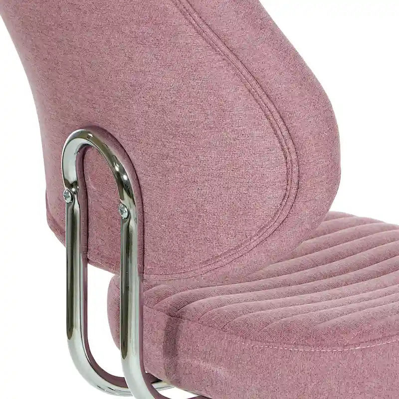 Light Pink / Sky / Light Grey / Lime Green Channel-Tufted Office Chair, Single