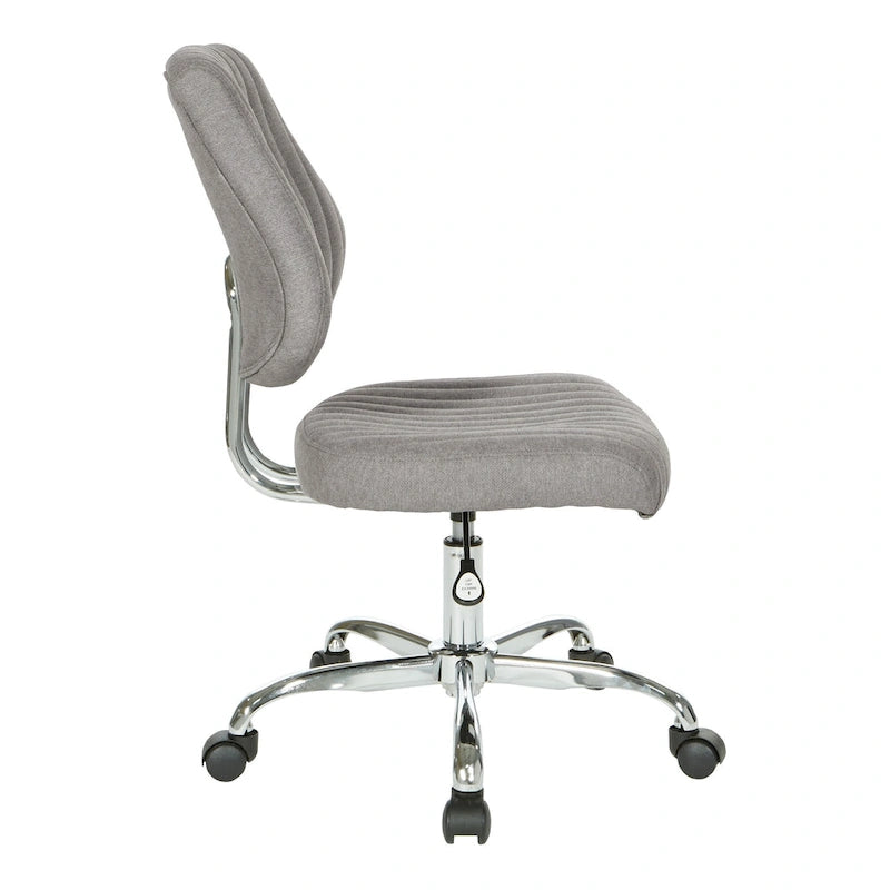 Light Pink / Sky / Light Grey / Lime Green Channel-Tufted Office Chair, Single
