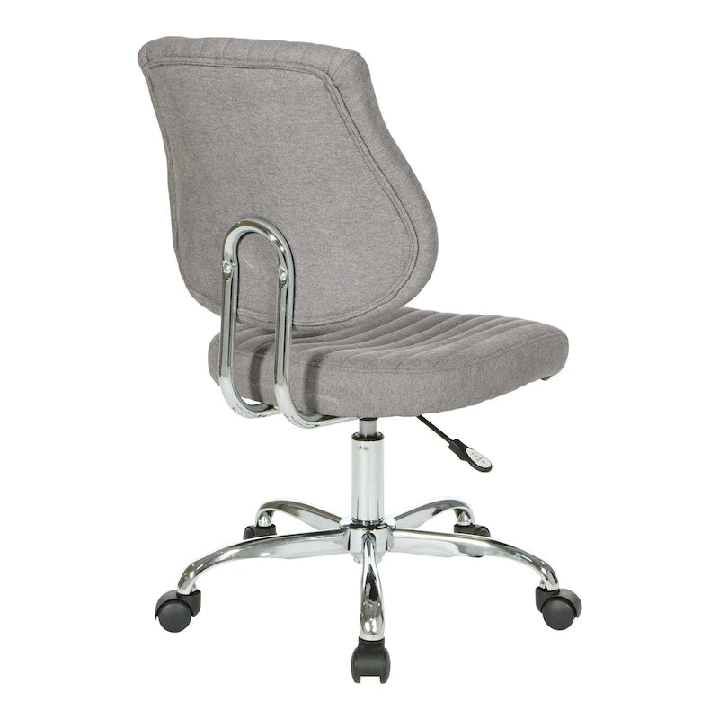 Light Pink / Sky / Light Grey / Lime Green Channel-Tufted Office Chair, Single