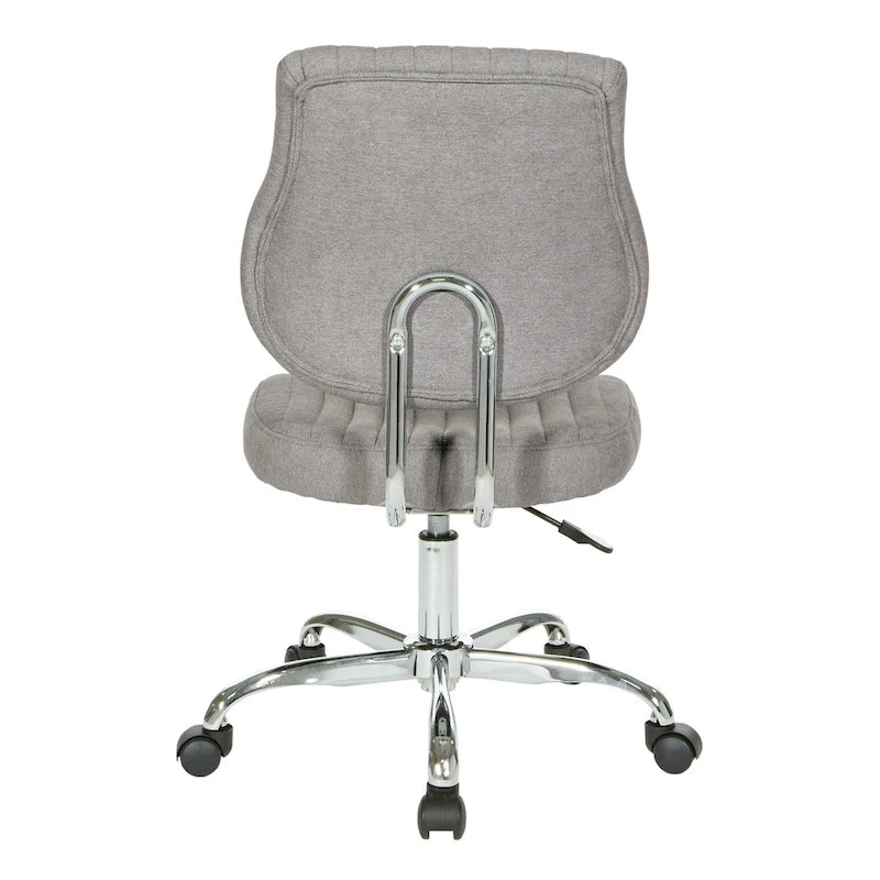 Light Pink / Sky / Light Grey / Lime Green Channel-Tufted Office Chair, Single