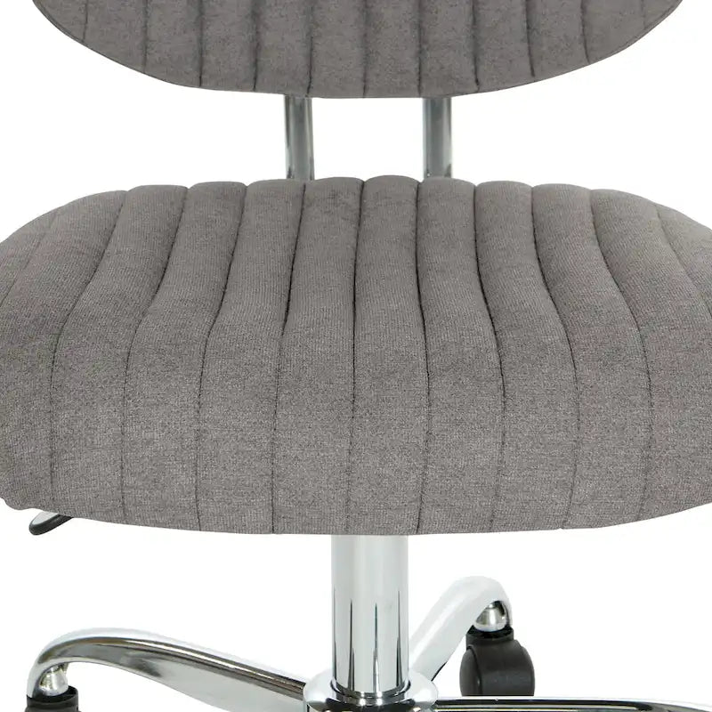Light Pink / Sky / Light Grey / Lime Green Channel-Tufted Office Chair, Single