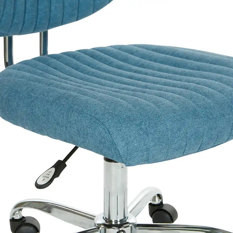 Light Pink / Sky / Light Grey / Lime Green Channel-Tufted Office Chair, Single
