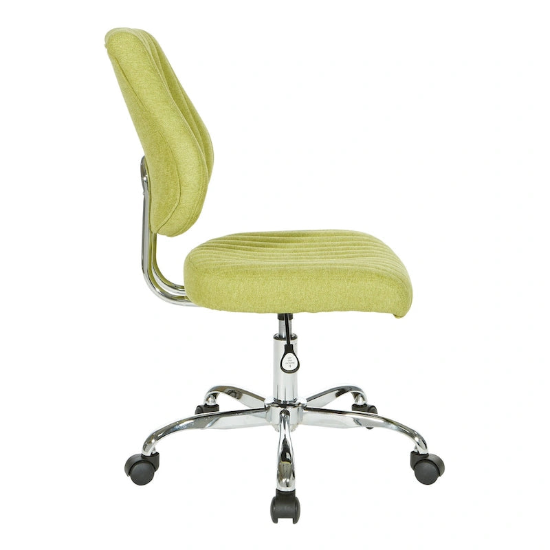 Light Pink / Sky / Light Grey / Lime Green Channel-Tufted Office Chair, Single