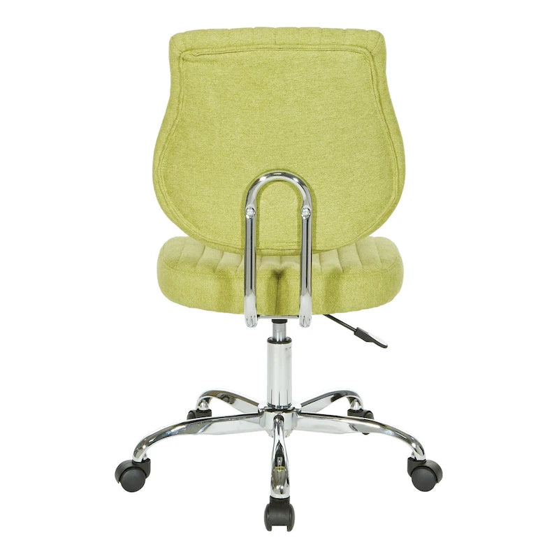 Light Pink / Sky / Light Grey / Lime Green Channel-Tufted Office Chair, Single