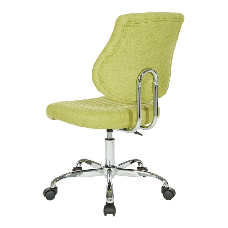 Light Pink / Sky / Light Grey / Lime Green Channel-Tufted Office Chair, Single