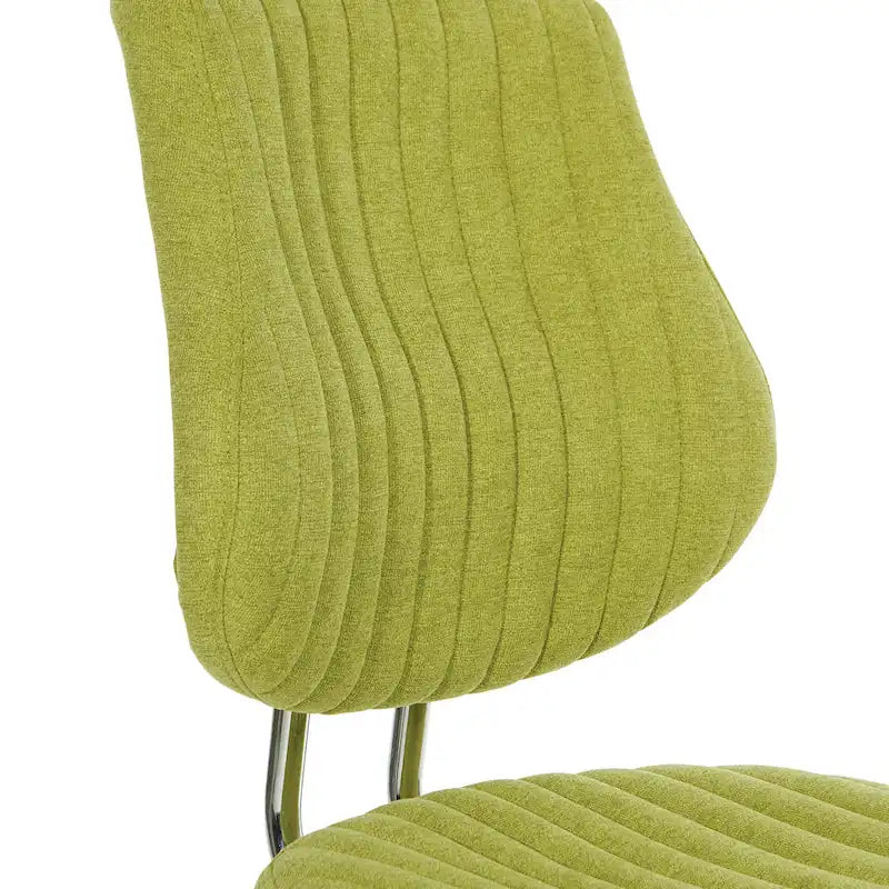 Light Pink / Sky / Light Grey / Lime Green Channel-Tufted Office Chair, Single