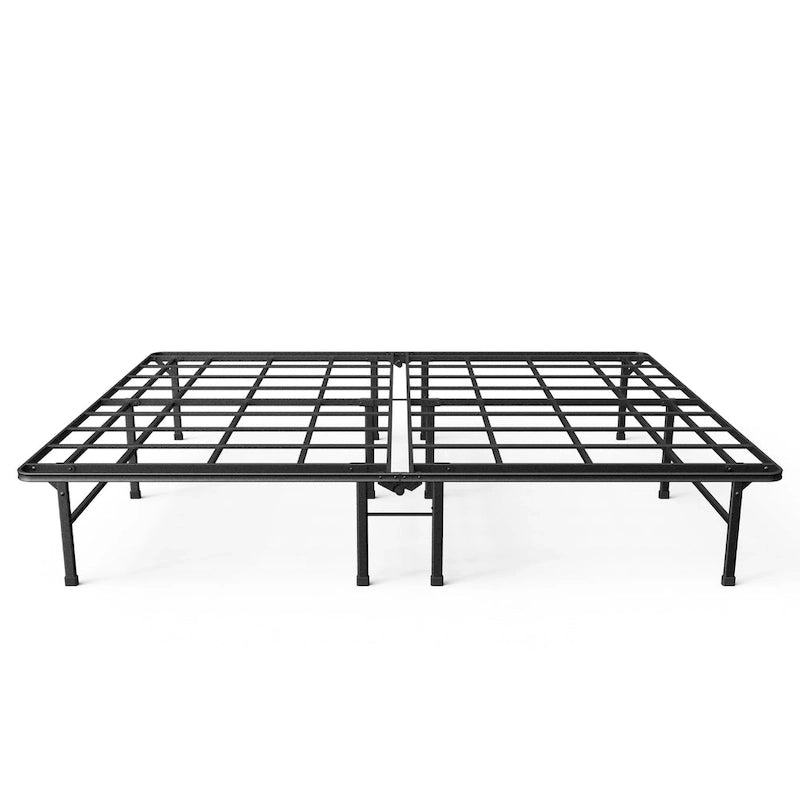 Black Steel Platform Bed Frame, 14" Height, 1–2 Person – Twin / Twin XL / Full / Queen / King
