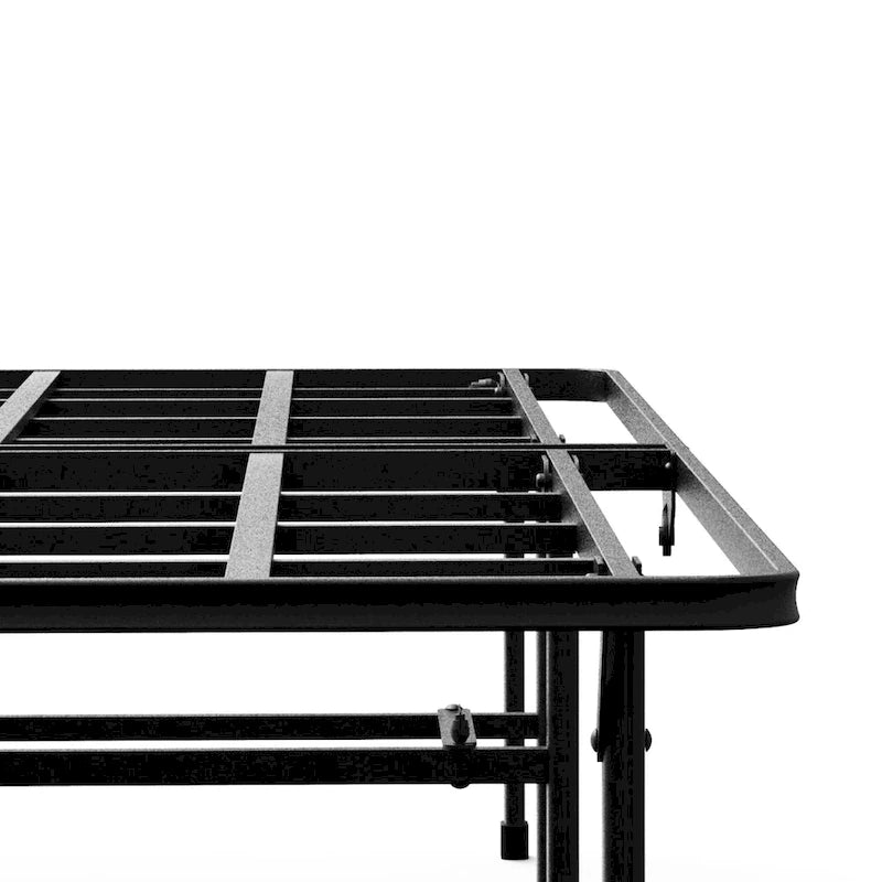 Black 14-Inch Heavy Duty Steel Platform Bed Frame with Under-Bed Storage – Twin / Twin XL / Full / Queen / King
