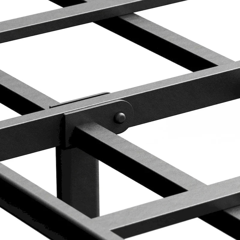 Black Steel Platform Bed Frame, 14" Height, 1–2 Person – Twin / Twin XL / Full / Queen / King