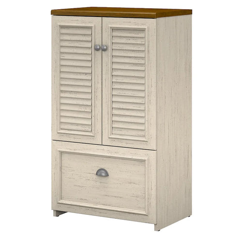 Antique White / Cape Cod Gray / Antique Black / Shiplap Gray – Single-User Farmhouse Wood File Cabinet