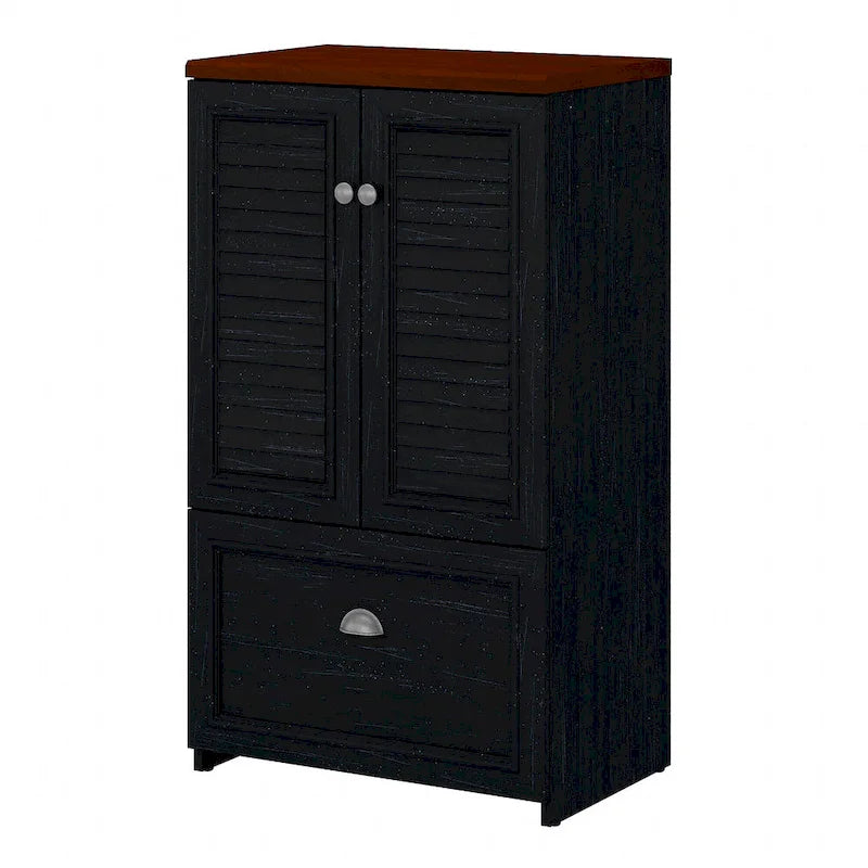 Antique White / Cape Cod Gray / Antique Black / Shiplap Gray – Single-User Farmhouse Wood File Cabinet