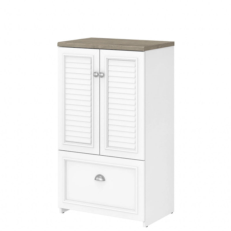 Antique White / Cape Cod Gray / Antique Black / Shiplap Gray – Single-User Farmhouse Wood File Cabinet