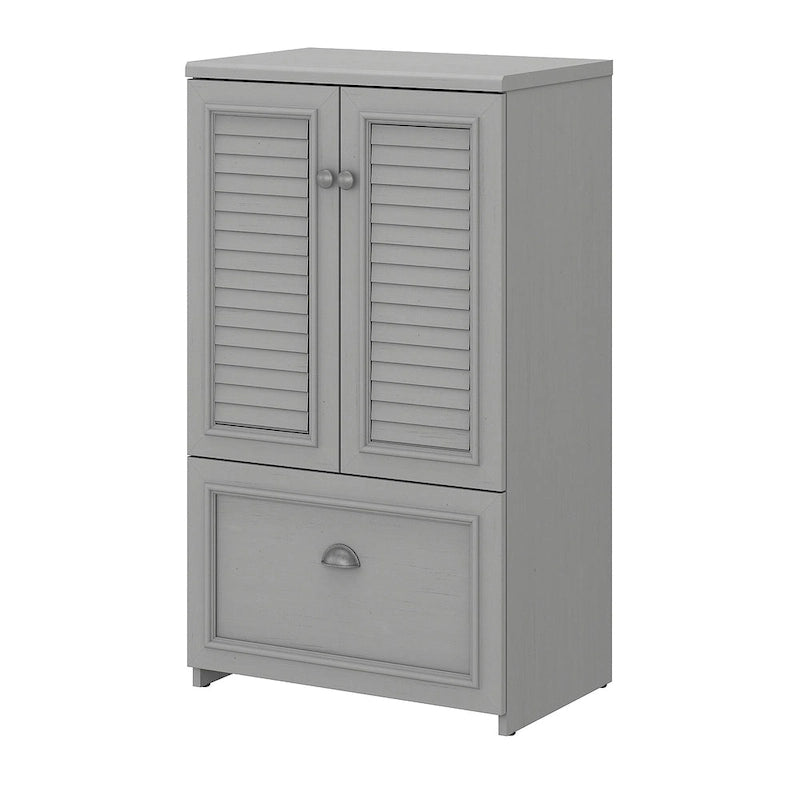 Antique White / Cape Cod Gray / Antique Black / Shiplap Gray – Single-User Farmhouse Wood File Cabinet