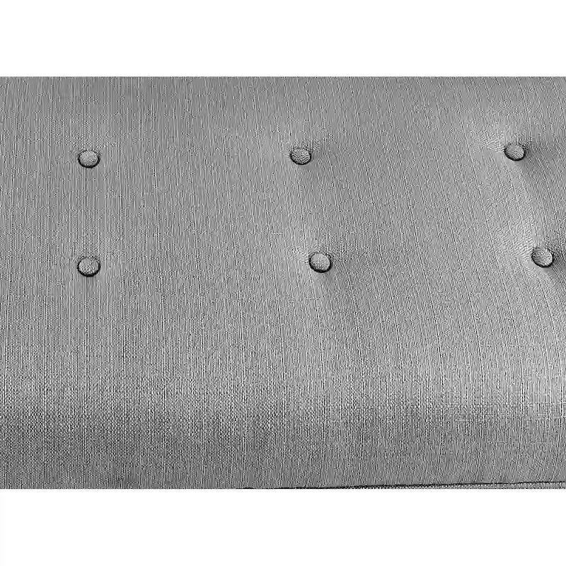 Multi-Color Linen Button Tufted Storage Bench with Espresso Wood Legs – 1-Seat