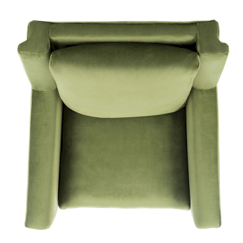 Cognac / Stone / Olive / Navy Fabric Mid-Century Armchair, Solid Oak Legs, 1-Seat