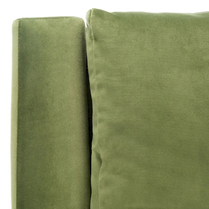 Cognac / Stone / Olive / Navy Fabric Mid-Century Armchair, Solid Oak Legs, 1-Seat