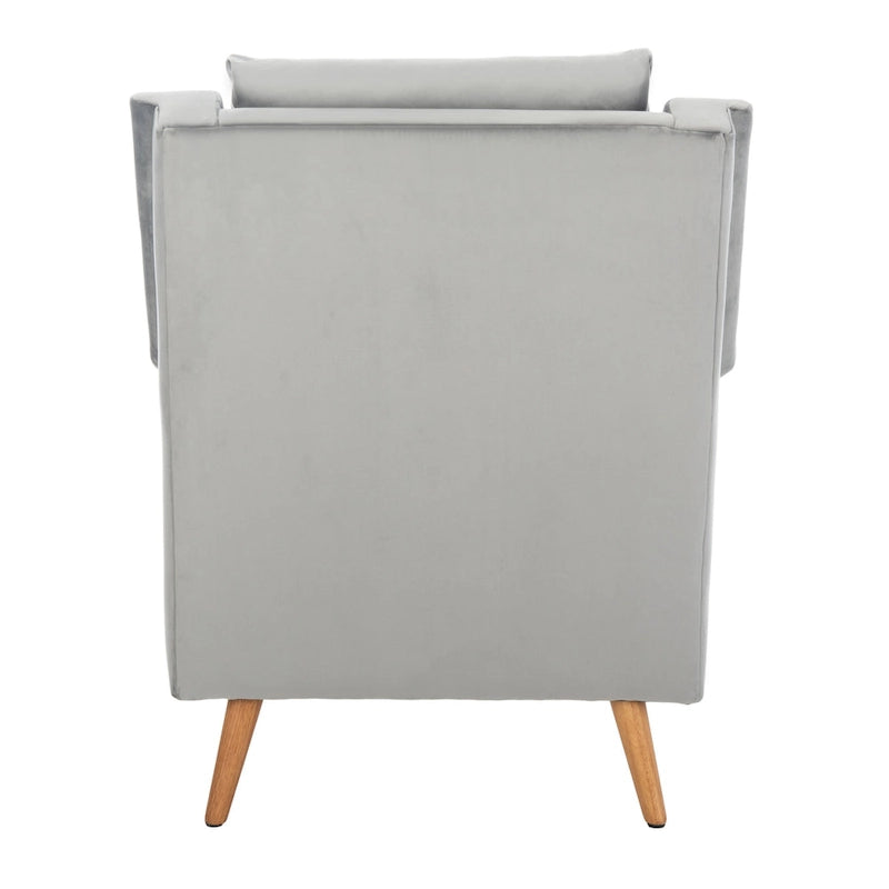 Cognac / Stone / Olive / Navy Fabric Mid-Century Armchair, Solid Oak Legs, 1-Seat