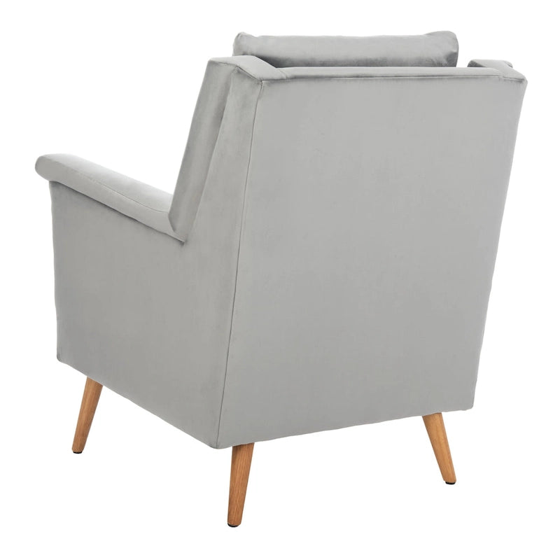 Cognac / Stone / Olive / Navy Fabric Mid-Century Armchair, Solid Oak Legs, 1-Seat