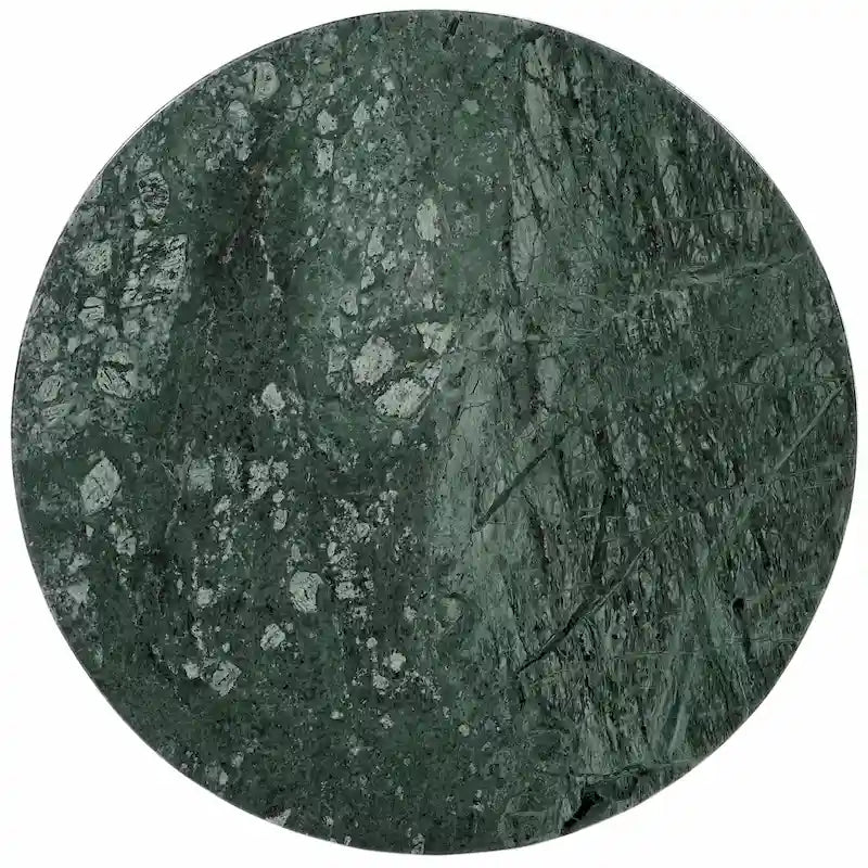Brown/Green/Red/White/Black Marble Round Accent Side Table, For 1 Person