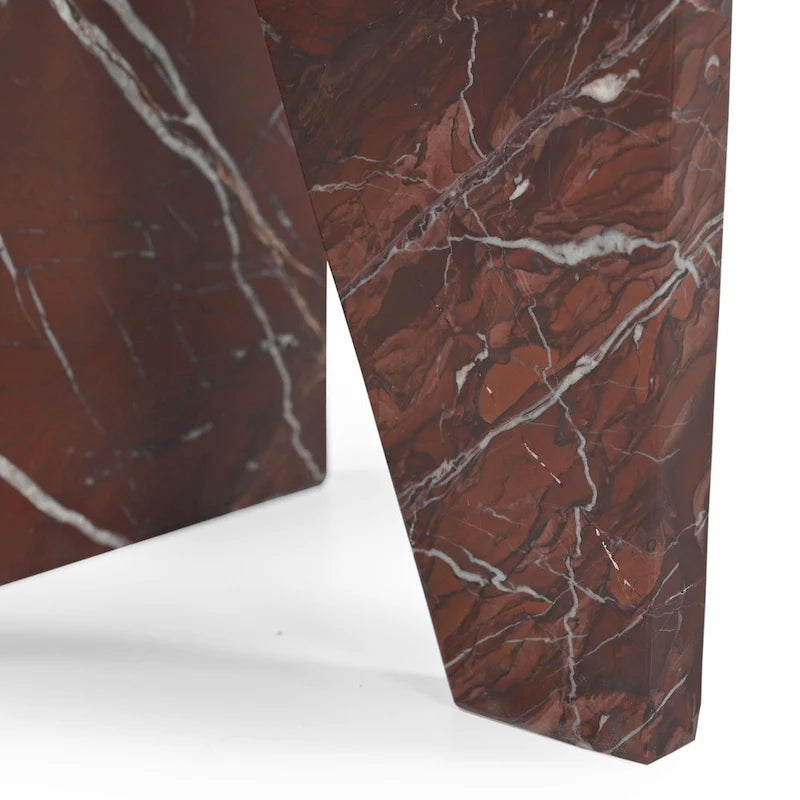 Brown/Green/Red/White/Black Marble Round Accent Side Table, For 1 Person