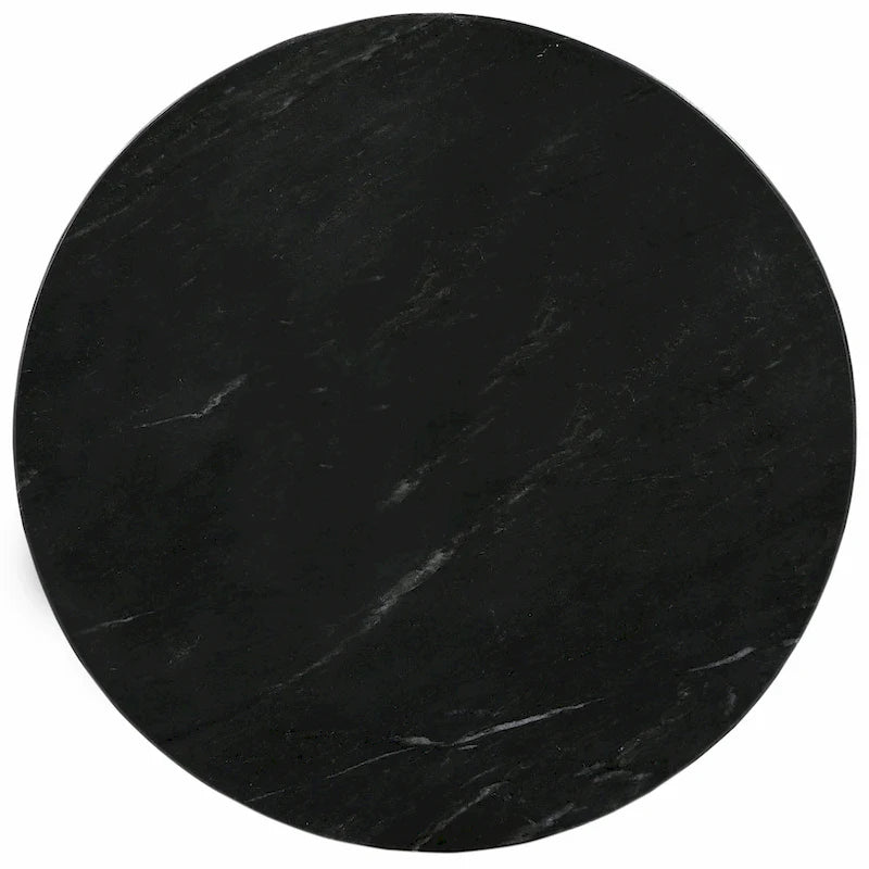 Brown/Green/Red/White/Black Marble Round Accent Side Table, For 1 Person